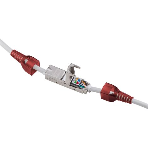 Connecteur de Câble Sans Outil "Slim" CAT 6, STP Blindé, bloc de jonction pour montage IDC (sans outil).