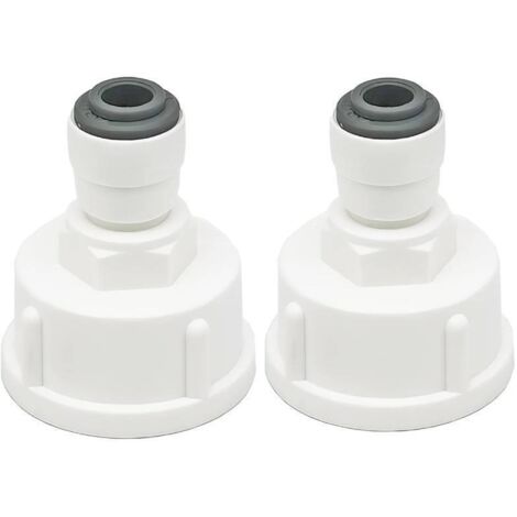 Connecteur de conduite d'eau pour réfrigérateur, 2 pièces, connecteur rapide 1/4" converti en connecteur femelle 3/4", double joint, connecteur rapide pour filtre à eau