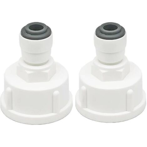 Connecteur de conduite d'eau pour réfrigérateur, 2 pièces, connecteur rapide 1/4" converti en connecteur femelle 3/4", double joint, connecteur rapide pour filtre à eau