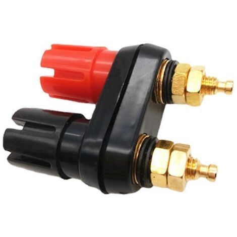 Connecteur de fil rouge et noir, borne de raccordement électrique, prise banane pour haut-parleur audio - 1 lot de 1