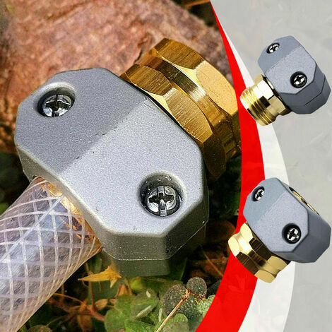 Connecteur de joint de réparation femelle et mâle pour tuyau d'arrosage s'adapte à tous les tuyaux d'arrosage de 3/4"