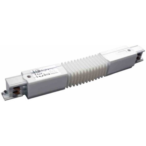 Connecteur de lampe pour rail d'éclairage blanc à 3 circuits Type : Flexi