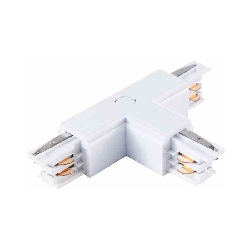 Connecteur de lampe pour rail d'éclairage blanc à 3 circuits Type : T UL