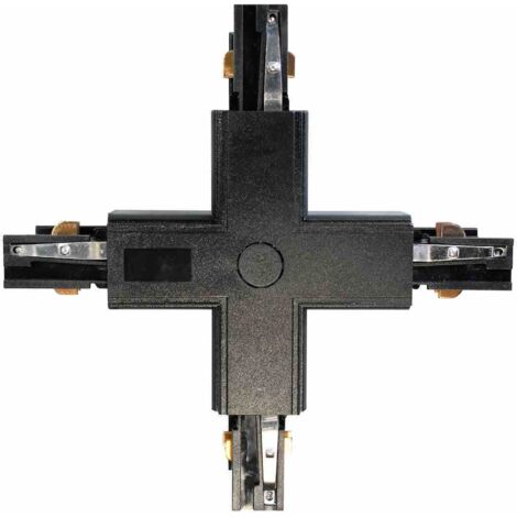 Connecteur de lampe pour rail d'éclairage noir à 3 circuits Type : +