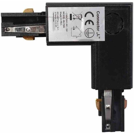 Connecteur de lampe pour rail d'éclairage noir à 3 circuits Type : LD