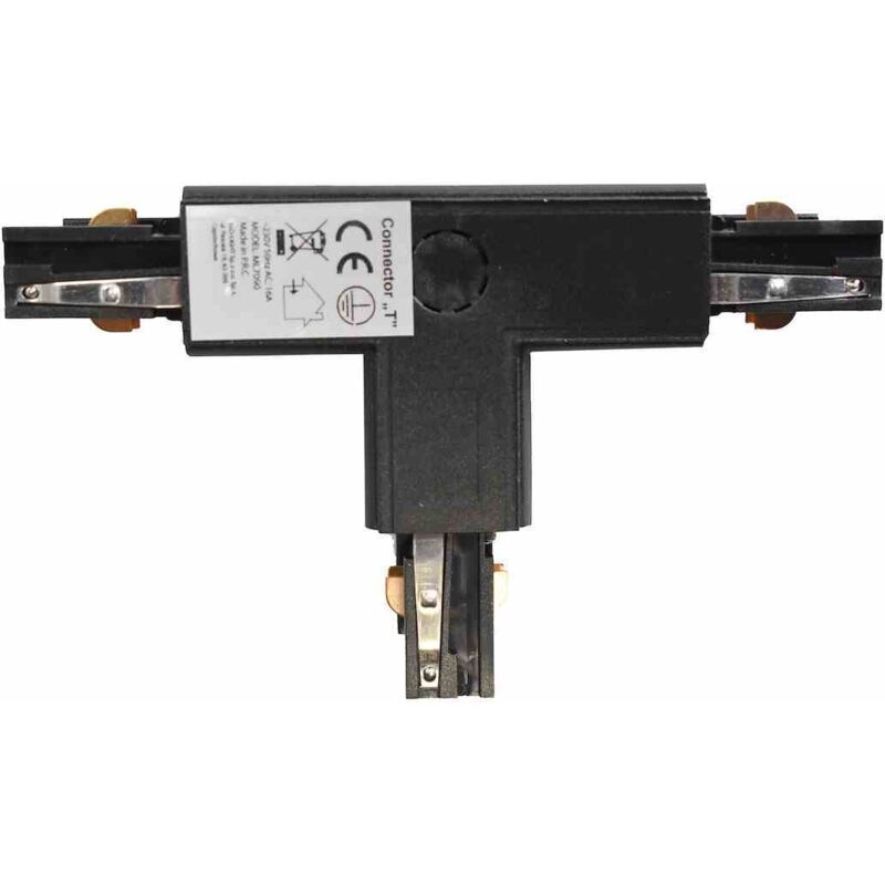 Connecteur de lampe pour rail d'éclairage noir à 3 circuits Type : T DL