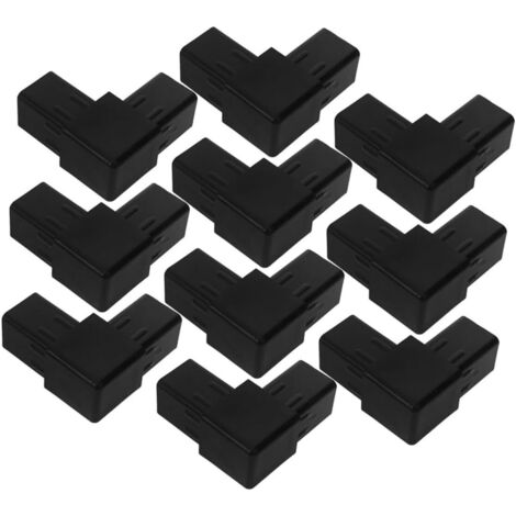 Connecteur de montage pour tube carré 25x25 mm, kit de 20 pièces en plastique