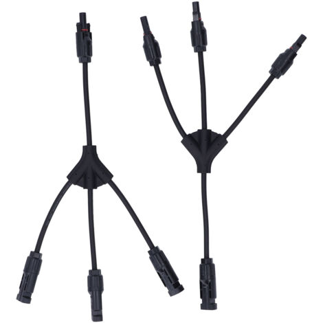 Connecteur de Panneau Solaire 3 en 1 Y, 1000V DC pour Camping et Extérieur