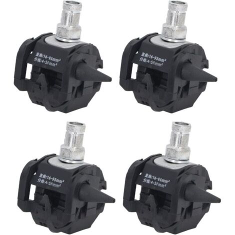 Connecteur de Perçage D'isolation, 5 Pièces de Pince de Perçage D'isolation 1KV sans Pelage Répartiteur de Câble Haute Basse Tension avec Coque Isolée Aucun Pelage Requis pour
