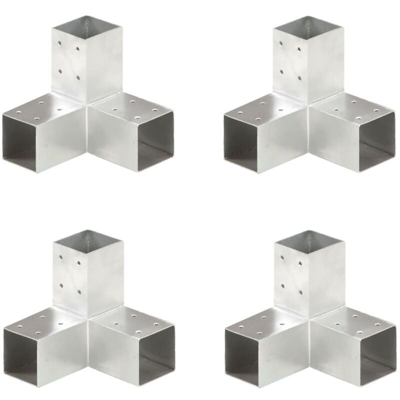 Vidaxl - Connecteurs de poteau 4 pcs Forme en y Métal galvanisé 71x71 mm