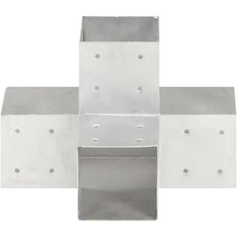Connecteur de poteau Forme en X Métal galvanisé 101x101 mm CFW149177