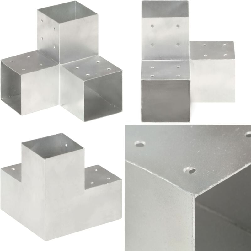 Vidaxl - Connecteur de poteau Forme en y Métal galvanisé 101x101 mm - connecteur de poteau - connecteurs de poteau - Home & Living - Argent