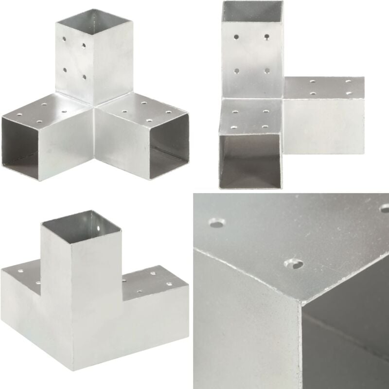 Vidaxl - Connecteur de poteau Forme en y Métal galvanisé 71x71 mm - connecteur de poteau - connecteurs de poteau - Home & Living - Argent