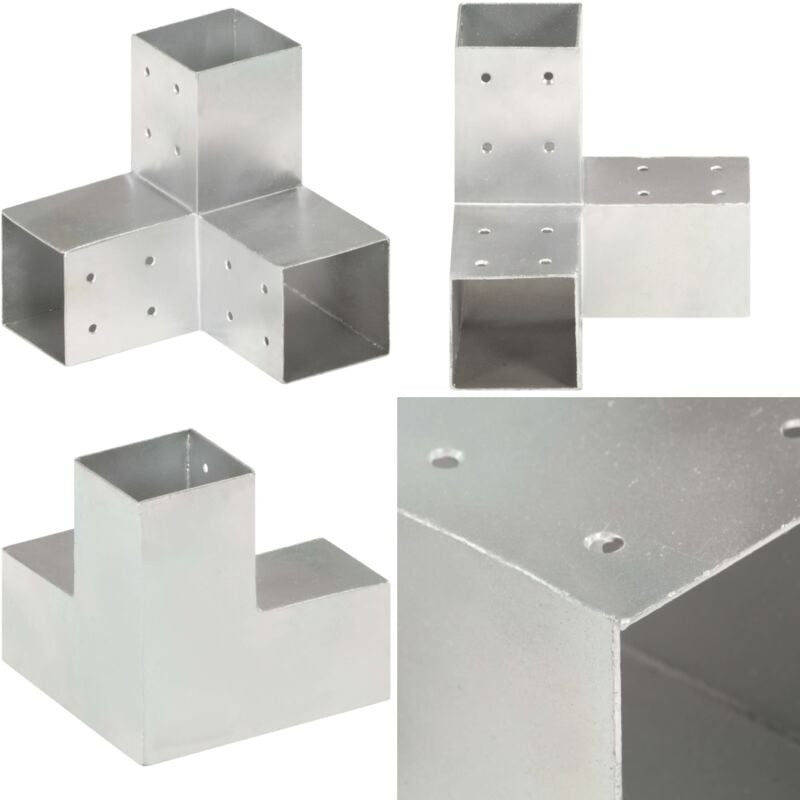 Vidaxl - Connecteur de poteau Forme en y Métal galvanisé 81x81 mm - connecteur de poteau - connecteurs de poteau - Home & Living - Argent