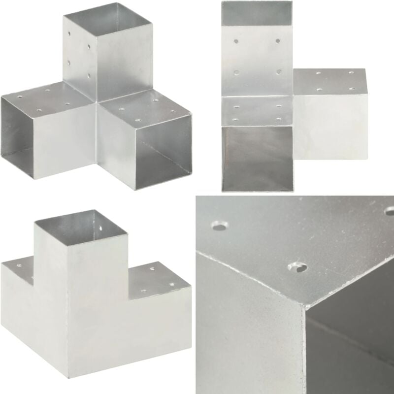 Vidaxl - Connecteur de poteau Forme en y Métal galvanisé 91x91 mm - connecteur de poteau - connecteurs de poteau - Home & Living - Argent