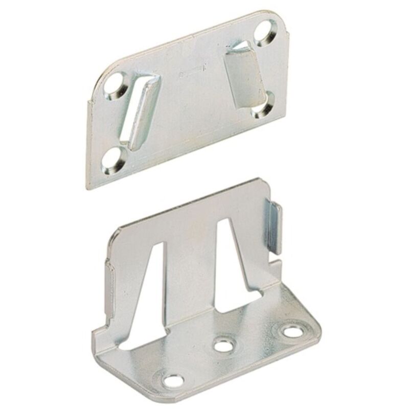 Connecteur de poutre centrale pour lits, acier galvanisé Hettich