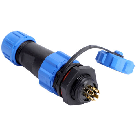 Connecteur de prise en plastique étanche IP67 SP13 6 broches (6 broches)