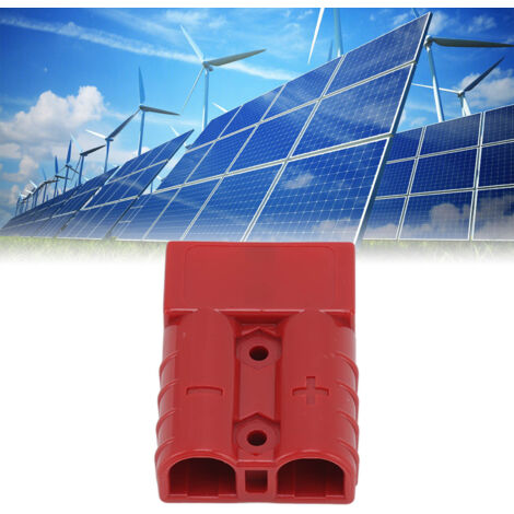 Connecteur de puissance 50A 600V double pôle pour système solaire et batterie ABS rouge kit d'accessoires inclus