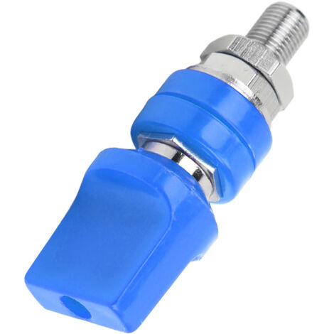 Connecteur de puissance M10 100A bleu, compatible fiches bananes 4mm pour connexions électriques robustes