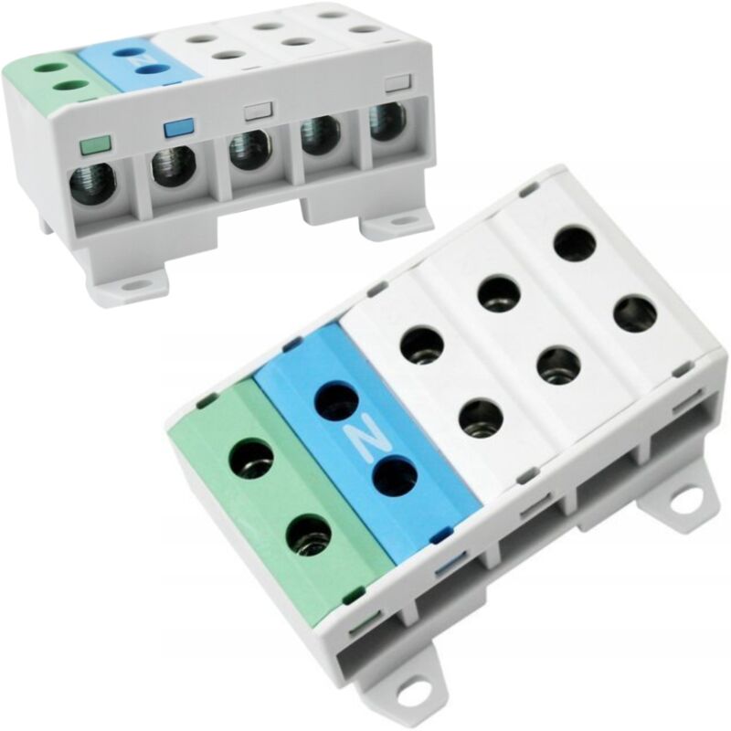 Connecteur de rail 5 x 2,5 - 35 mm² coloré TRACON FLEAL-35 triphasé, N, de protection