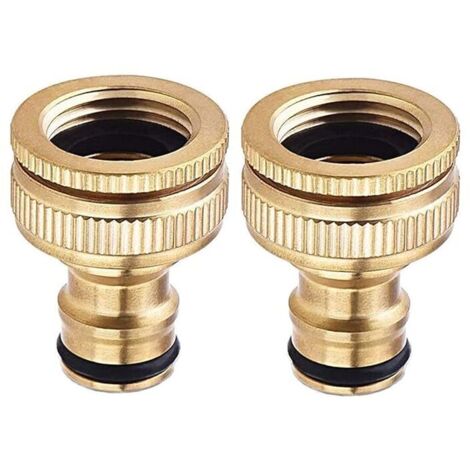 Connecteur de robinet de tuyau d'arrosage en cuivre pur, connecteur de tuyau de robinet de jardin, accessoires de connecteur de tuyau d'arrosage, connecteur de tuyau d'eau de 3/4 pouces,