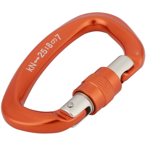 Connecteur de Sécurité en D pour Escalade, Accessoire de Protection Orange