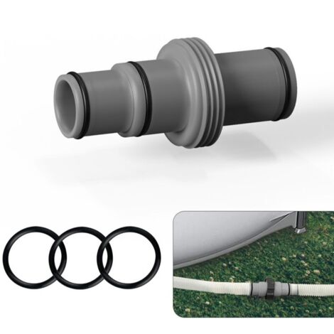 Connecteur de tuyau de piscine 38 mm, adaptateur de tuyau de piscine pour Intex Bestway Coleman, connecteur de tuyau de piscine pour tuyau Ø 38 mm, connecteur de tuyau de piscine Intex, connecteur de