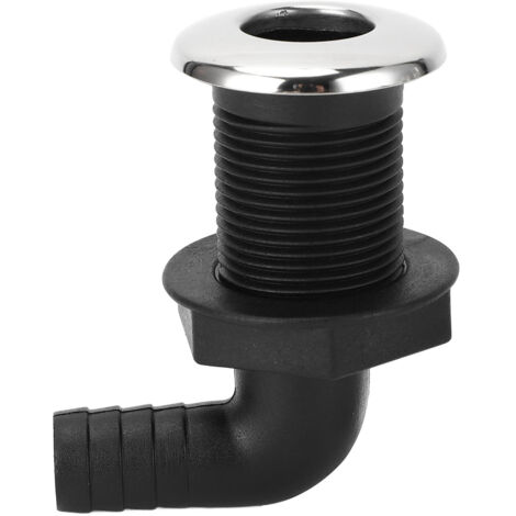 Connecteur de Tuyau de Raccords de Coque de Bateau en Nylon, Réglage par Torsion pour Tableau Arrière de Bateau, Puits de Poisson, Coffres à Glace, (Tube à 90 degrés, Hauteur :.