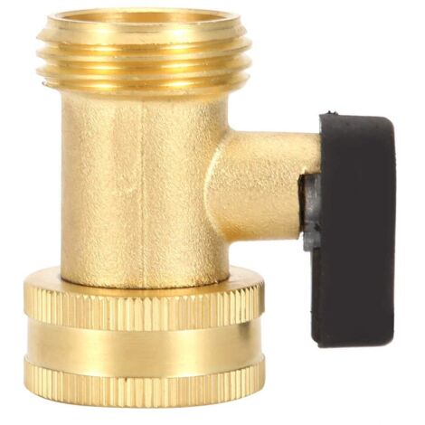 Connecteur de vanne 3/4 DN20 en Laiton raccord de Tuyau de Robinet tournant spherique Droit Passage Unique pour Jardin