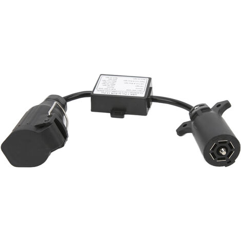 Connecteur de voiture en plastique, connecteur de lame à 7 voies pour véhicule américain vers connecteur rond européen à 13 broches pour voiture et camion