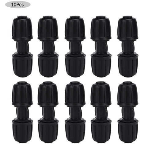 Connecteur d'eau droit, raccord d'irrigation goutte-à-goutte de jardin pour tuyau PE de 16mm, 10 pièces