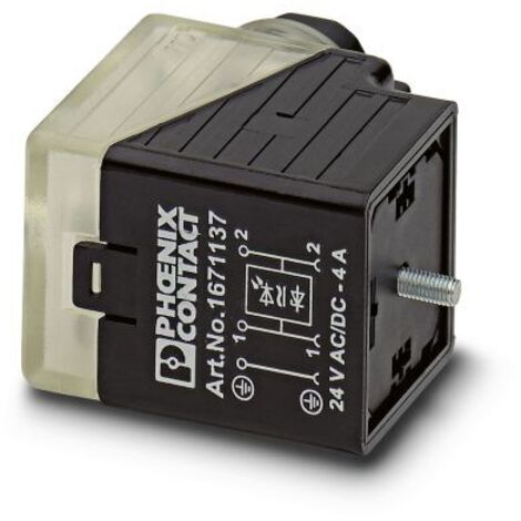 Connecteur DIN 43650, Femelle, 3P+E, 24 V c.a., série SACC ( Prix pour 1 )