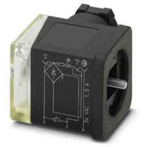 Connecteur DIN 43650, Femelle, 3P+E, 24 V c.a., série SACC ( Prix pour 1 )