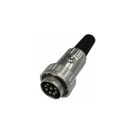 Connecteur DIN RS PRO, 8 contacts, Mâle, Montage sur câble ( Prix pour 1 )