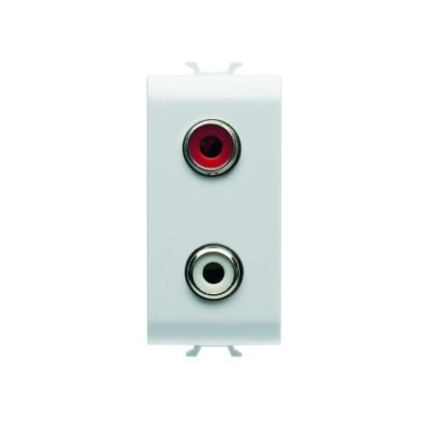 CONNECTEUR DOUBLE RCA 1M CHORUS BLANC GEWISS GW10453