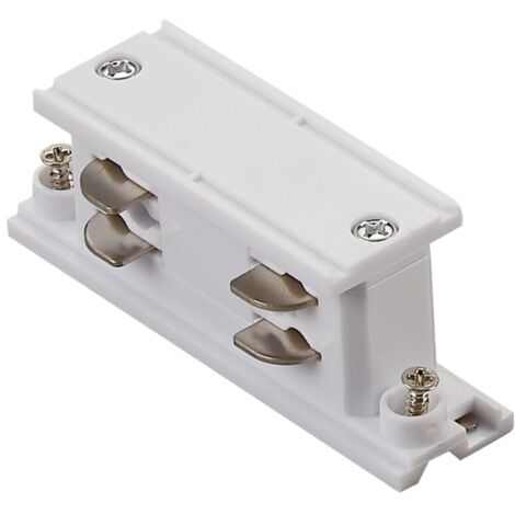 Connecteur droit mini blanc rail 3 phases Polux 327895
