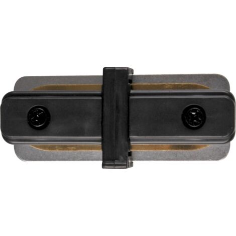 Connecteur droit noir aluminium pour rail Polux 321855