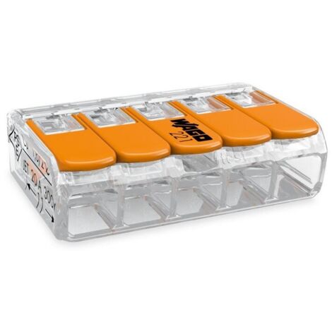 Connecteur électrique Wago 221-415 32A 450V transparent 5 pcs