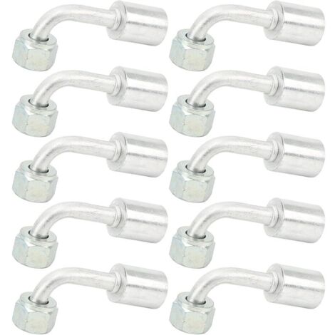 Connecteur en aluminium coudé à 90 degrés, remplacement universel et Durable du joint coudé pour système de climatisation de camion de voiture, ensemble de 10 pièces