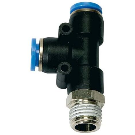 Connecteur en Té plastique R1/8 . D4