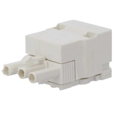 Connecteur Épine Male 3 Voies Blanc avec Protection Et Base