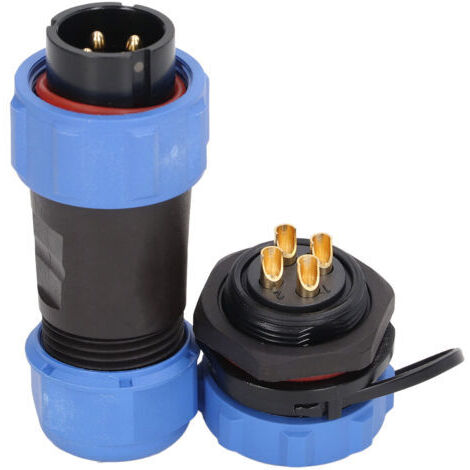 Connecteur étanche Aviation mâle prise femelle ABS 4 broches trou pour alimentation