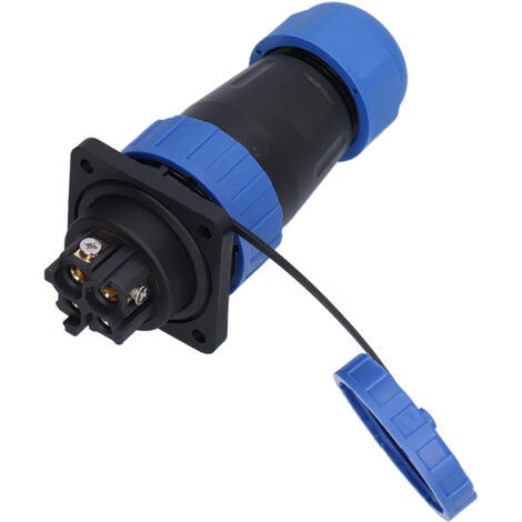Connecteur Étanche Carré 4 Pôles IP68 Prise Aviation 250V 45A pour Câble LP284 Broche