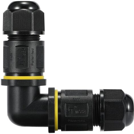 Connecteur étanche en L - 3P - IP68 - 0,5-2,5mm² - 24A -
