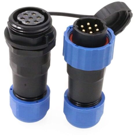 Connecteur étanche IP68 Circulaire LED Power Cable Plug Socket Wire Electric Panel Mount Solder Connector (Connecteur direct, 7 Pin)