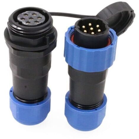 Connecteur étanche IP68 Circulaire LED Power Cable Plug Socket Wire Electric Panel Mount Solder Connector (Connecteur direct, 7 Pin)