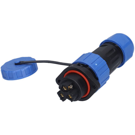 Connecteur étanche IP68 LP20, prise aviation 3 broches à bride, 250V, câble 612mm pour alimentation