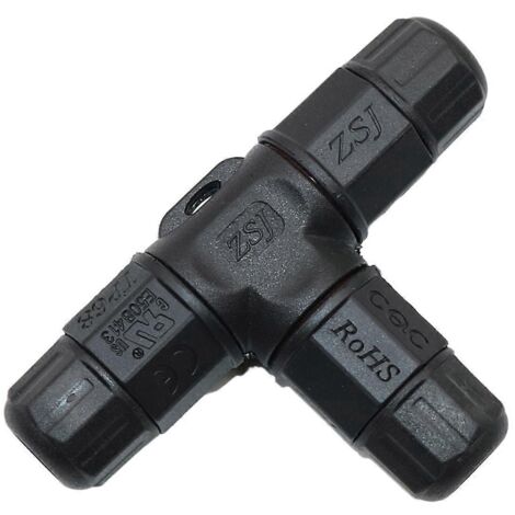 Connecteur étanche M20 LP68 en forme de T, boîte de jonction à 3 voies et 4 conducteurs