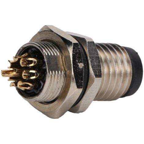 Connecteur étanche M8 Aviation 8 broches en laiton nickelé pour prise femelle