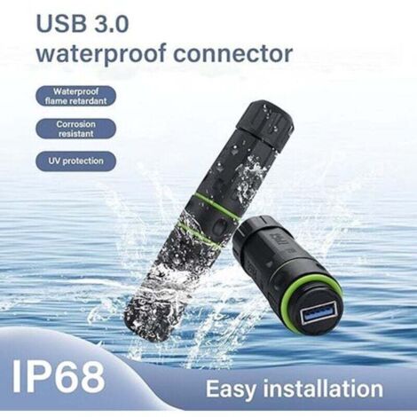 Connecteur étanche USB 3.0 – Coupleur étanche IP68 entre port USB et bus pour un transfert de données fiable et une charge en extérieur